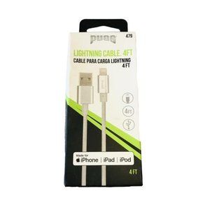 PUGS Lightning Cable 4' Silver